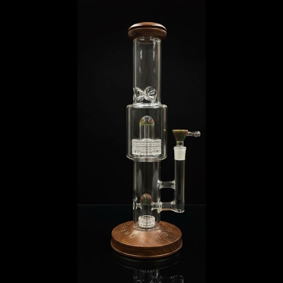 Cheech Glass 15" Double Percolator Bong