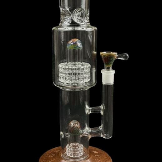 Cheech Glass 15" Double Percolator Bong