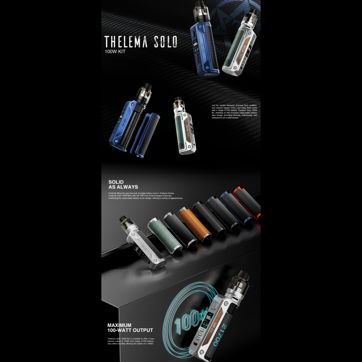 Lost Vape Thelema Solo 100W Starter Kit