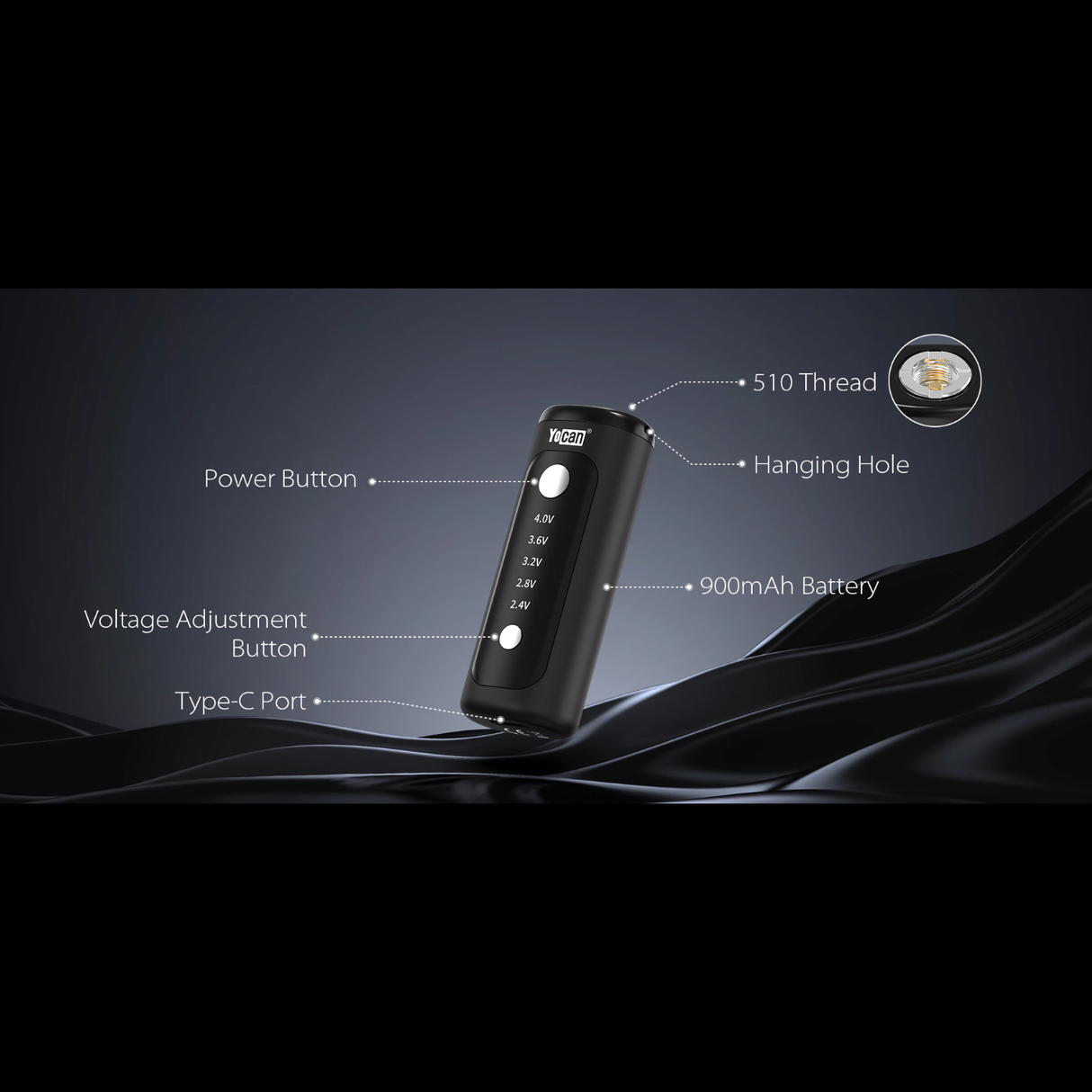 Yocan Kodo Plus 510 Threaded Cartridge Battery