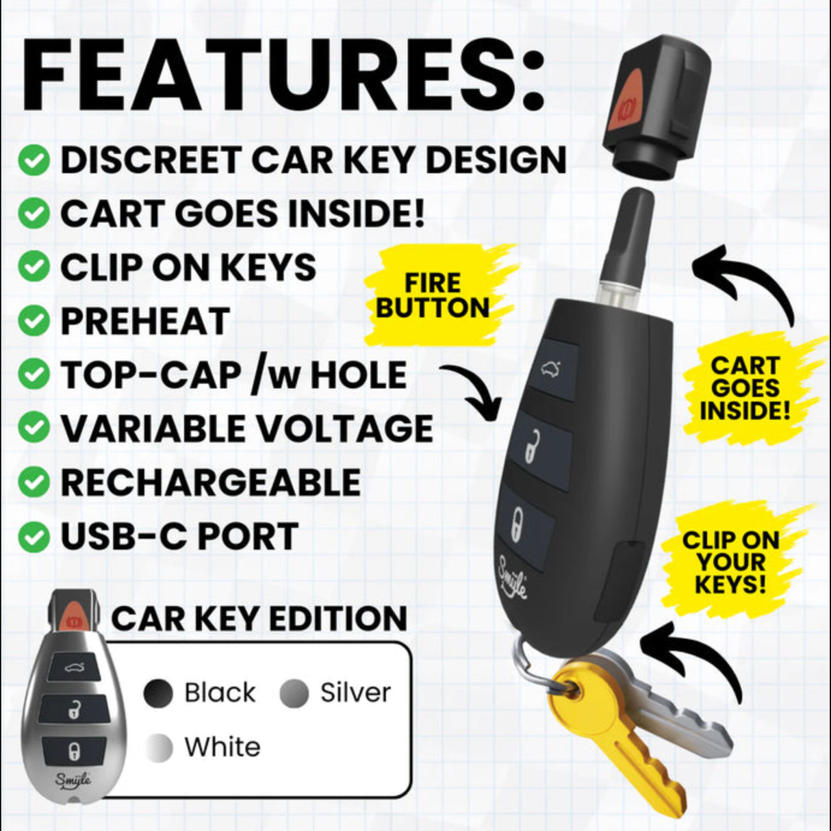 Smyle Car Key Penjamin Battery