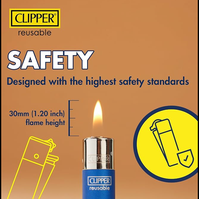 Clipper Classic Large Reusable Lighter 8 pcs