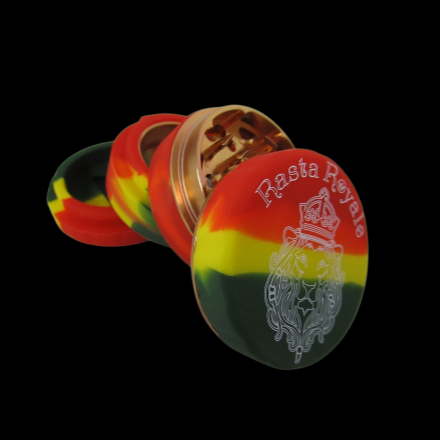 Royal Silicone 2.5" Rasta Herb Grinder