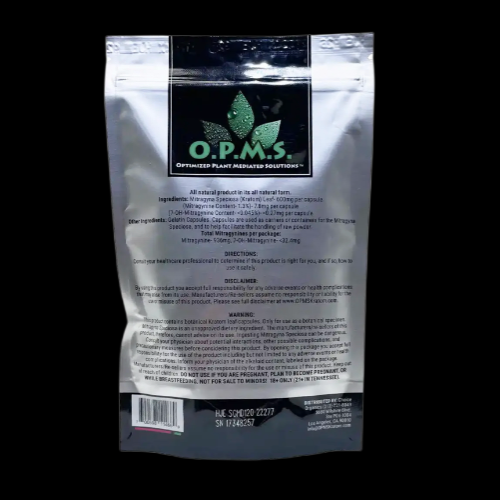 O.P.M.S Green Vein Maeng Da Silver Kratom Capsules 60 Count 36g