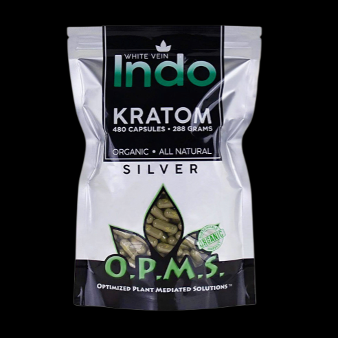 O.P.M.S White Vein Indo Kratom Capsules 480 Count 288g