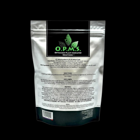 O.P.M.S Red Vein Sumatra Kratom Capsules 240 Count 144g