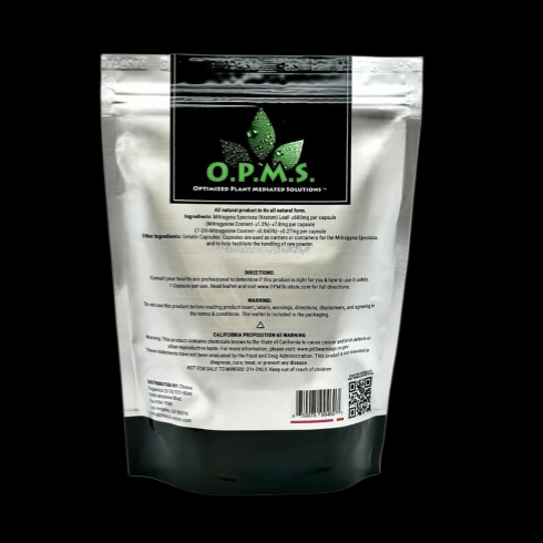 O.P.M.S Red Vein Maeng Da Kratom Capsules 240 Count 144g