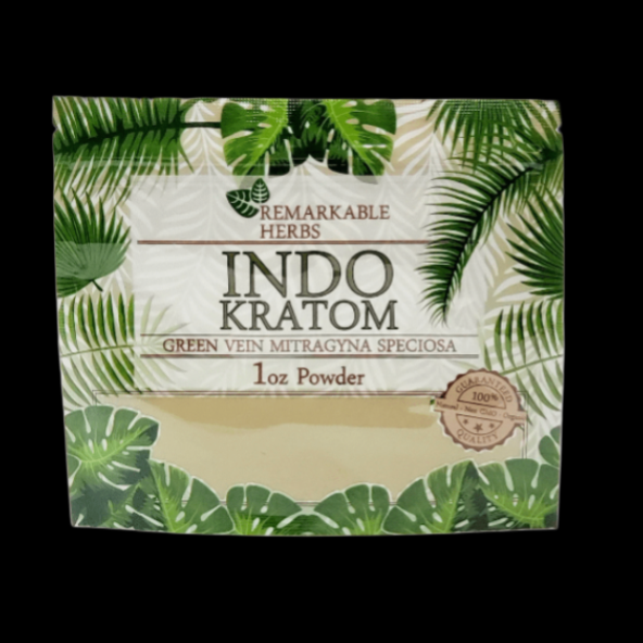 Remarkable Herbs Green Vein Indo Kratom Powder 1oz