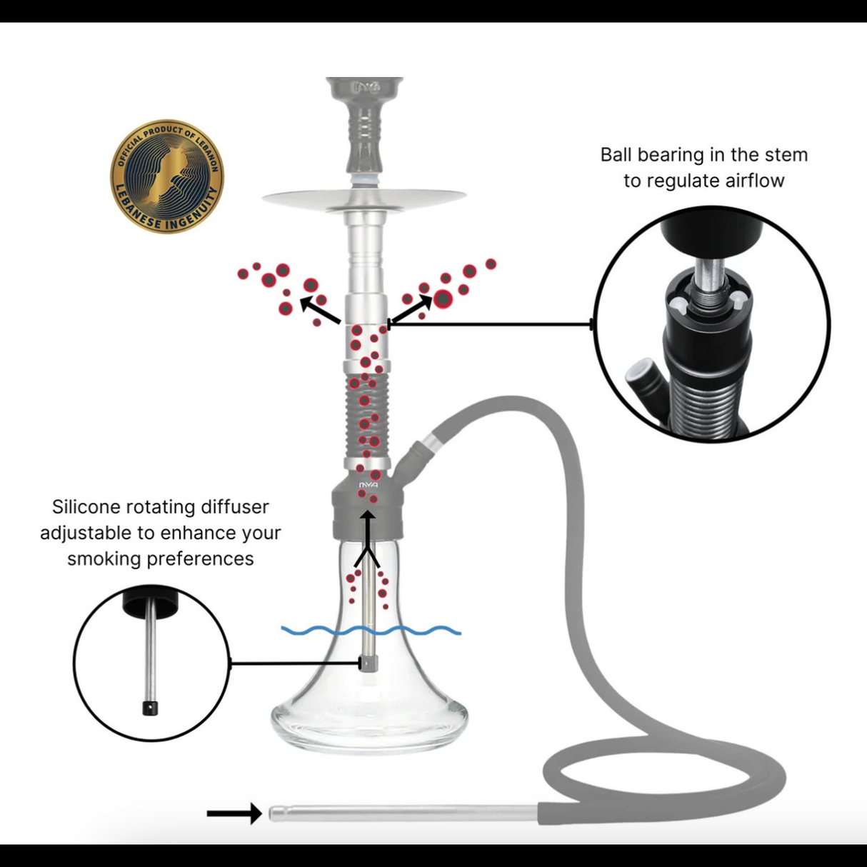 MYA ORO Hookah 23.5" Inch