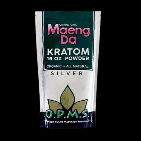 O.P.M.S Green Vein Maeng Da Kratom Powder 16oz