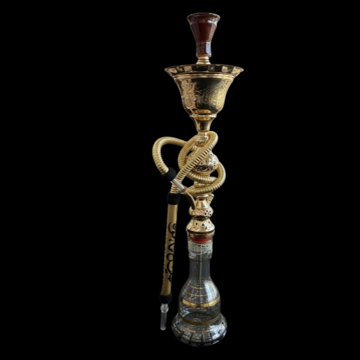 Khalil Mamoon 33" Inch Gold Hookah