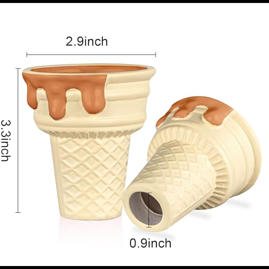 HapyWaer Ice Cream Ceramic Hookah Shisha Bowl
