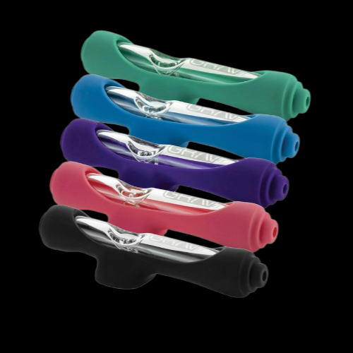 Grav Mini Steamroller With Silicone Skin Hand Pipe