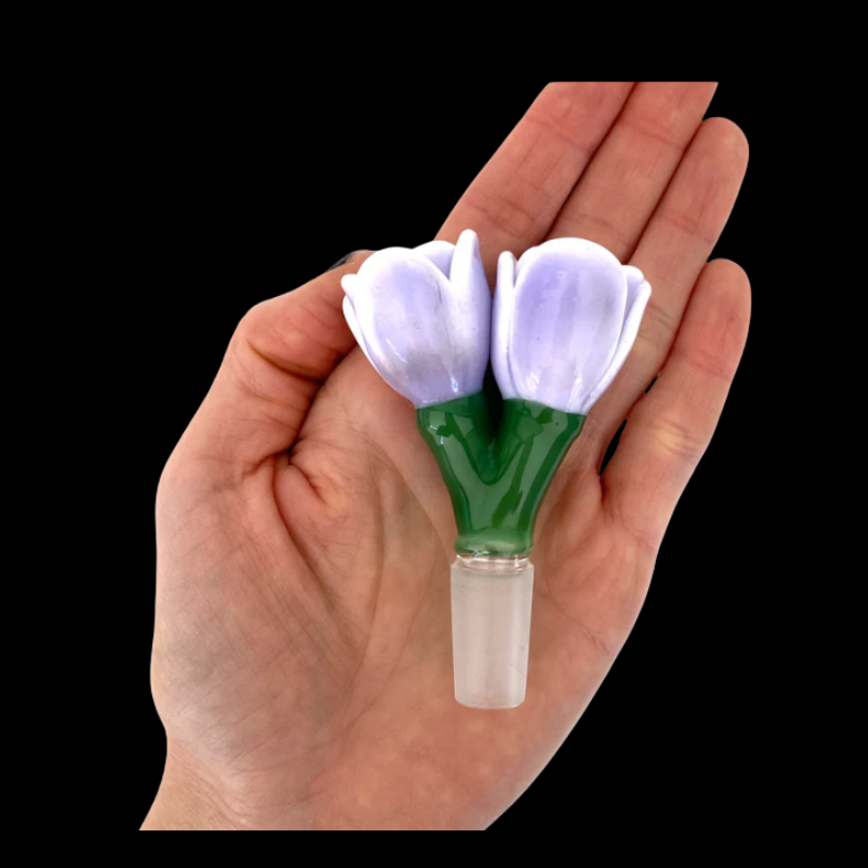 Empire Glassworks Lavender Tulip Double Bowl (14mm Male)