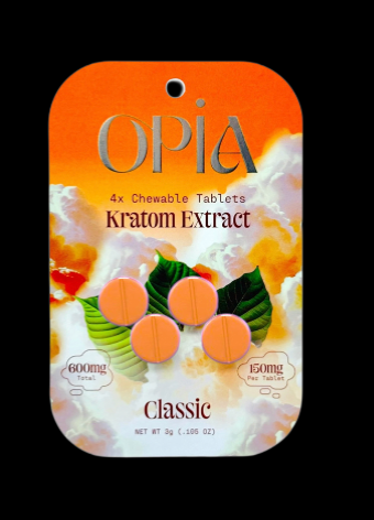 Opia Kratom Extract Chewable Tablets 600mg