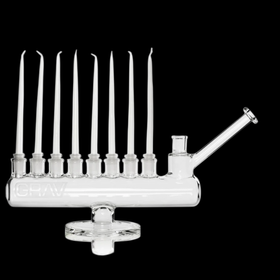 Grav Clear Menorah Water Pipe