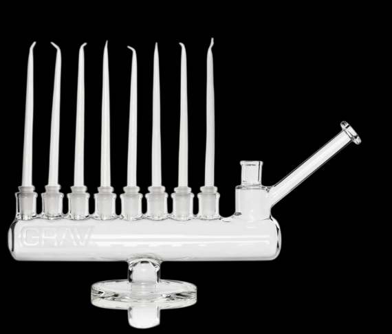 Grav Clear Menorah Water Pipe