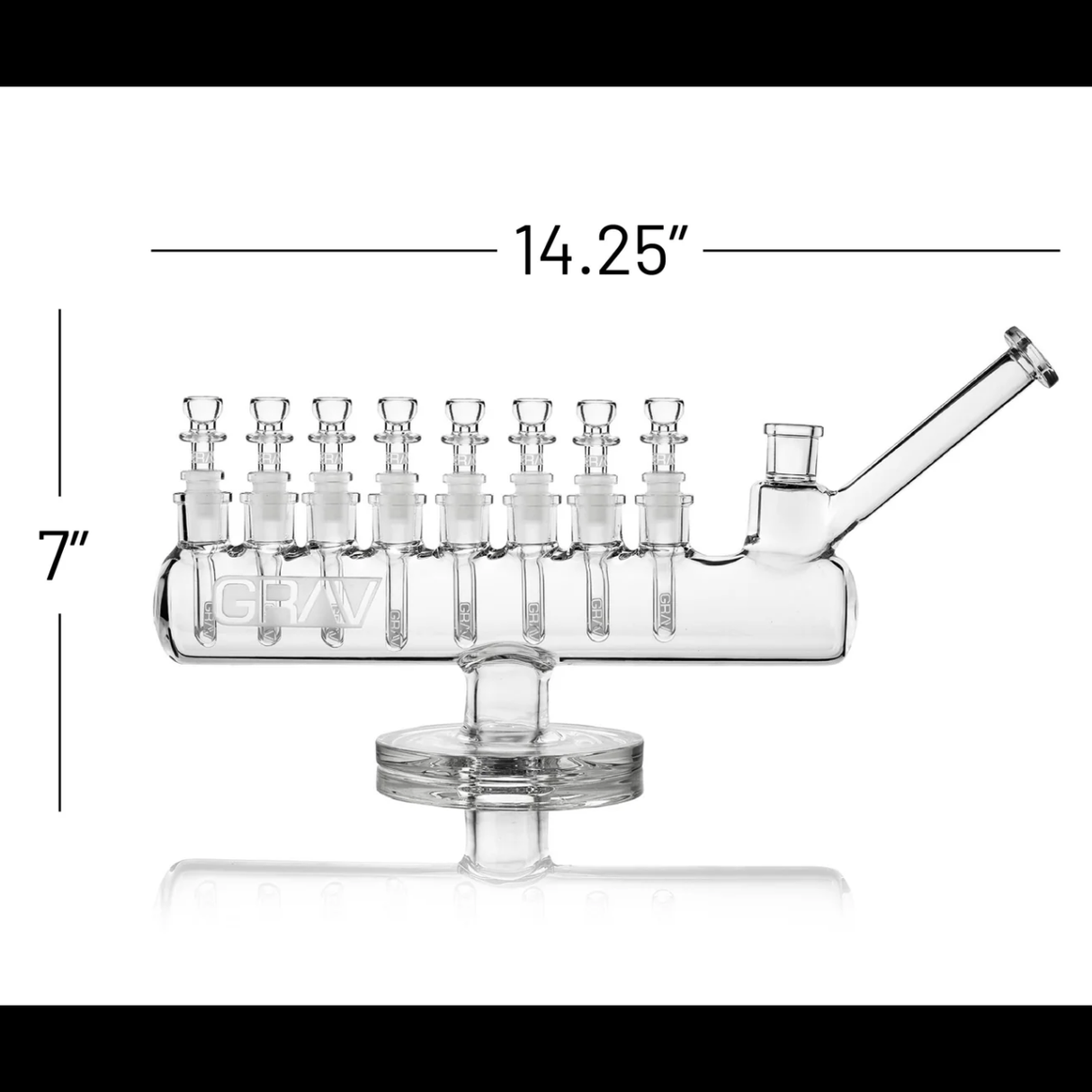 Grav Clear Menorah Water Pipe