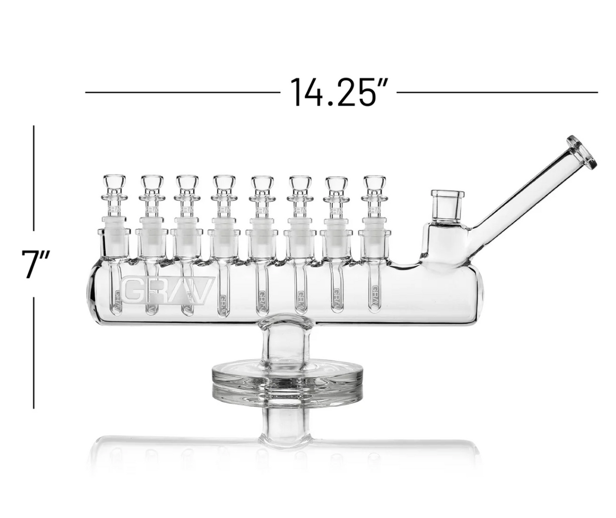 Grav Clear Menorah Water Pipe