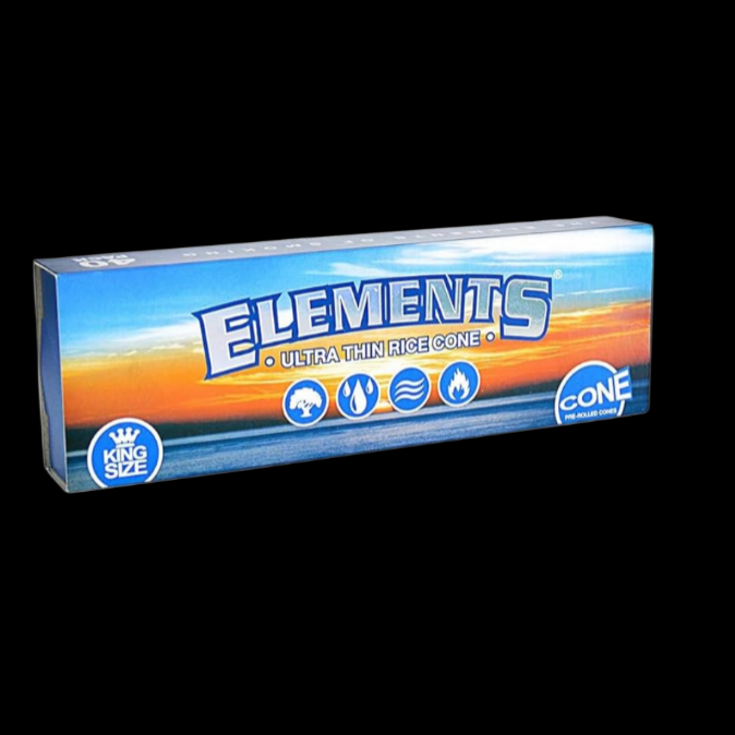 Elements Ultra Thin King Size Cones 40 Per Pack (1 Pack)