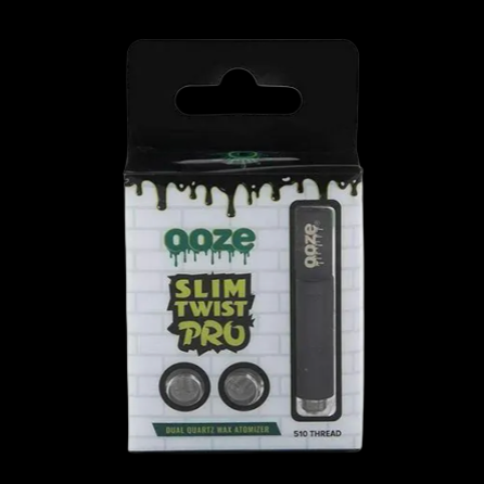 Ooze Slim Twist Pro Dual Quartz Wax Atomizer