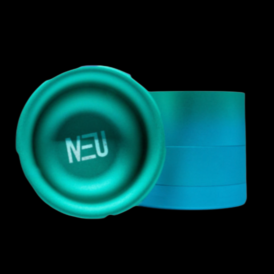 Neu 4 Piece Aluminum Grinder With Ashtray & Storage Top - 63 mm