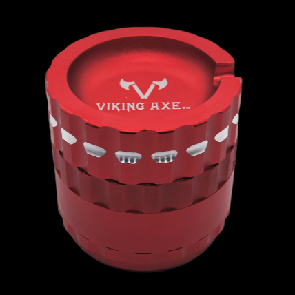 VIKING AXE 2.5" 63mm Aluminum 4 Piece Grinder Ashtray Top