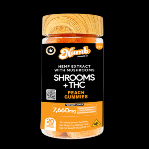 Numb Shrooms + THC Gummies 7,660mg