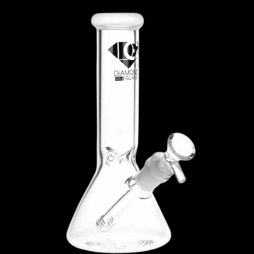 Diamond Glass 8" Inch Classic Beaker Bong