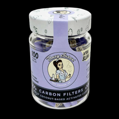 Blazy Susan Xtra Slim Activated Carbon Filter Tips 100ct Jar
