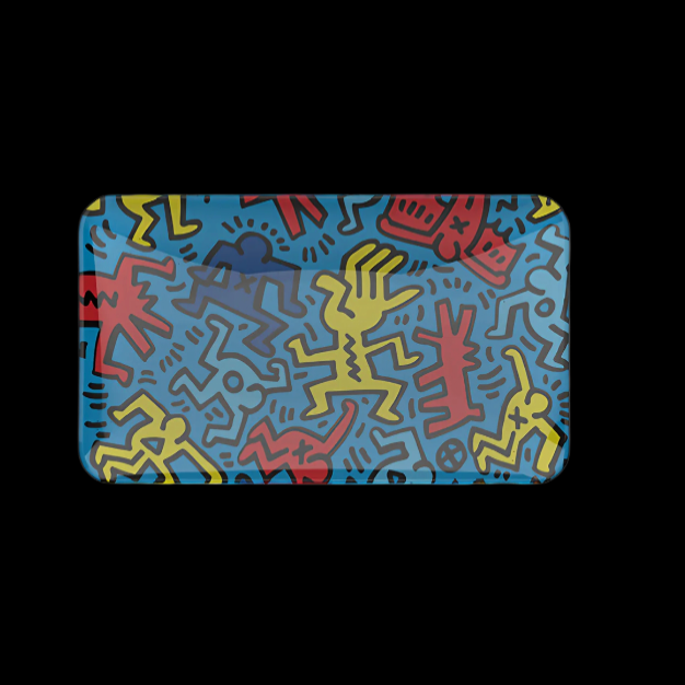 K. Haring Glass Rolling Tray