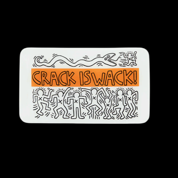 K. Haring Glass Rolling Tray