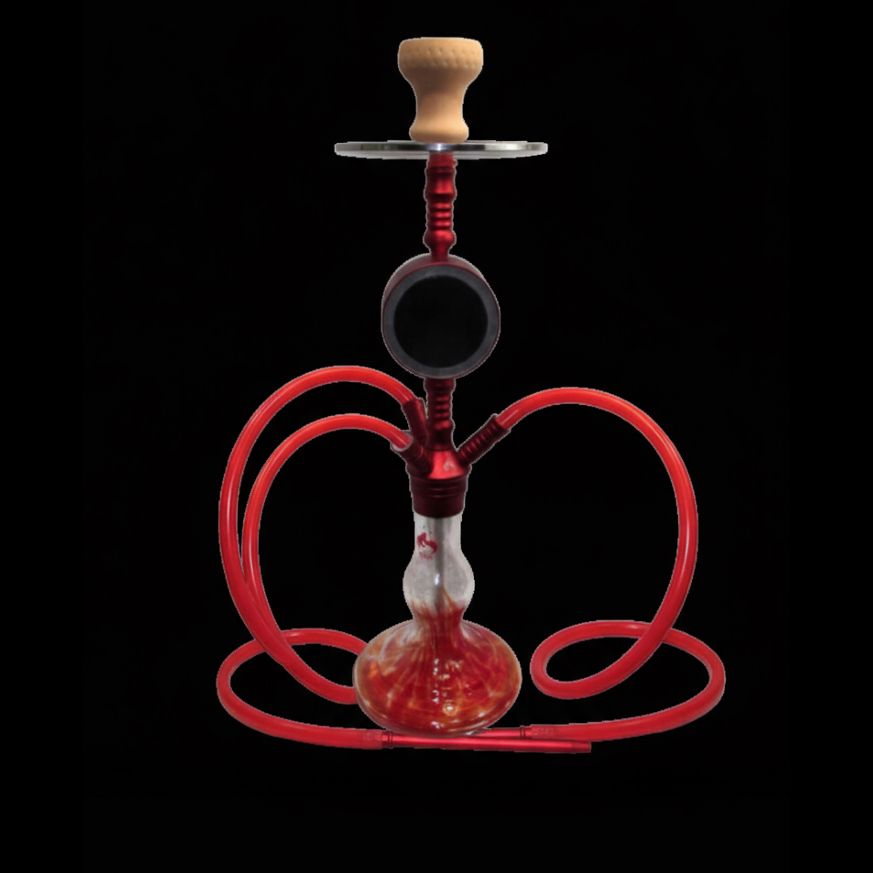 Um Kalthoum Husic Triple Hose 26" Hookah + Built In Bluetooth Speaker