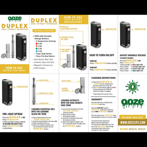 Ooze Duplex Dual Extract Vaporizer Kit