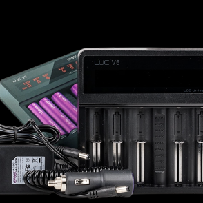 LUC V6 LCD 6 Bay Multi-functional Charger