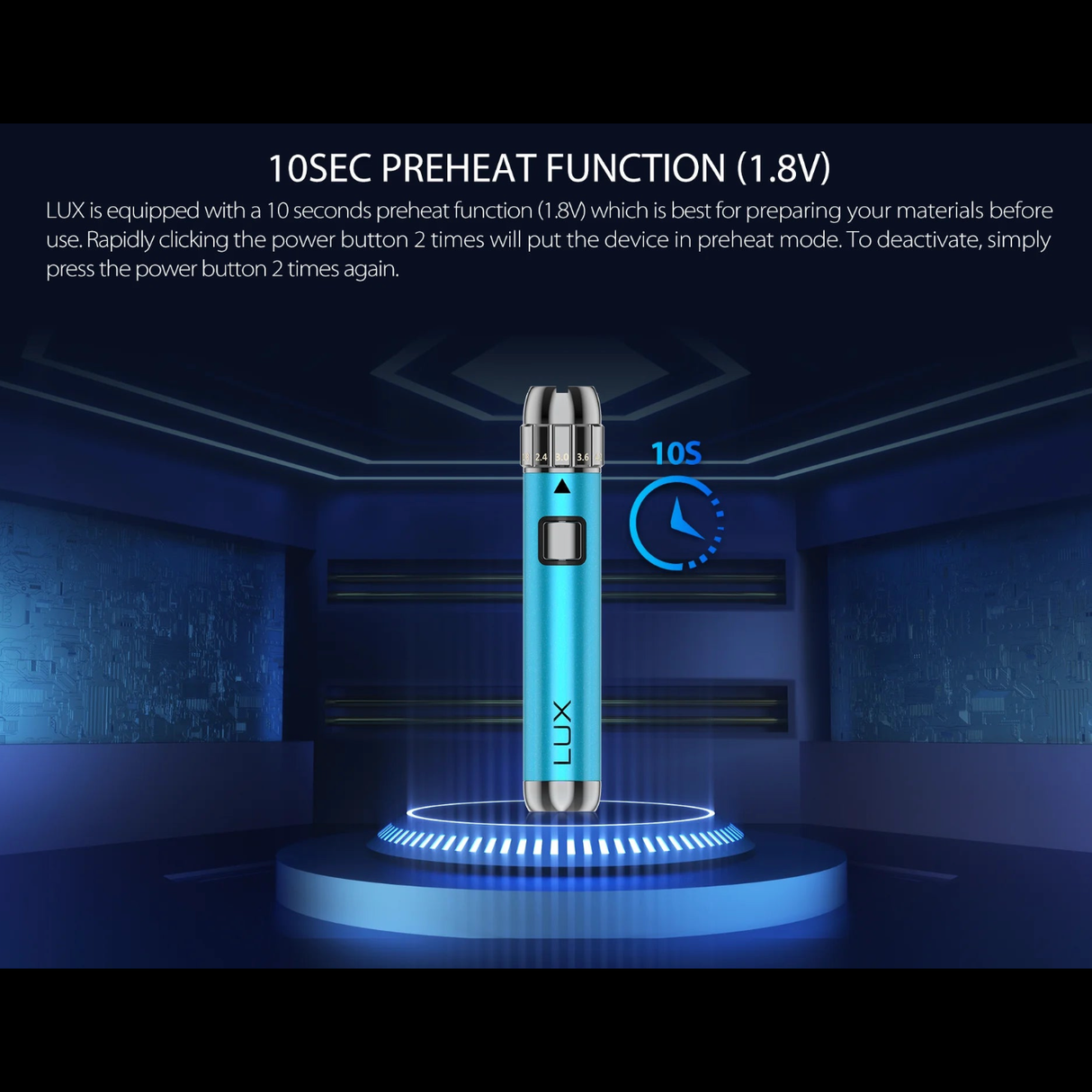 Yocan LUX 510 Threaded Vape Pen Battery