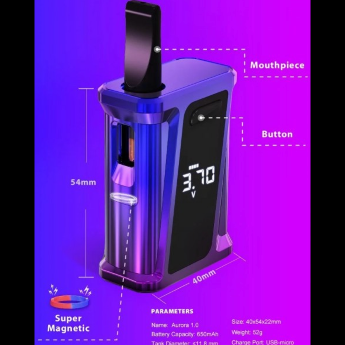 Dot Aurora Cartridge Battery