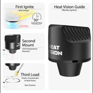 Yocan Black Heat Vision Thermometer Carb Cap