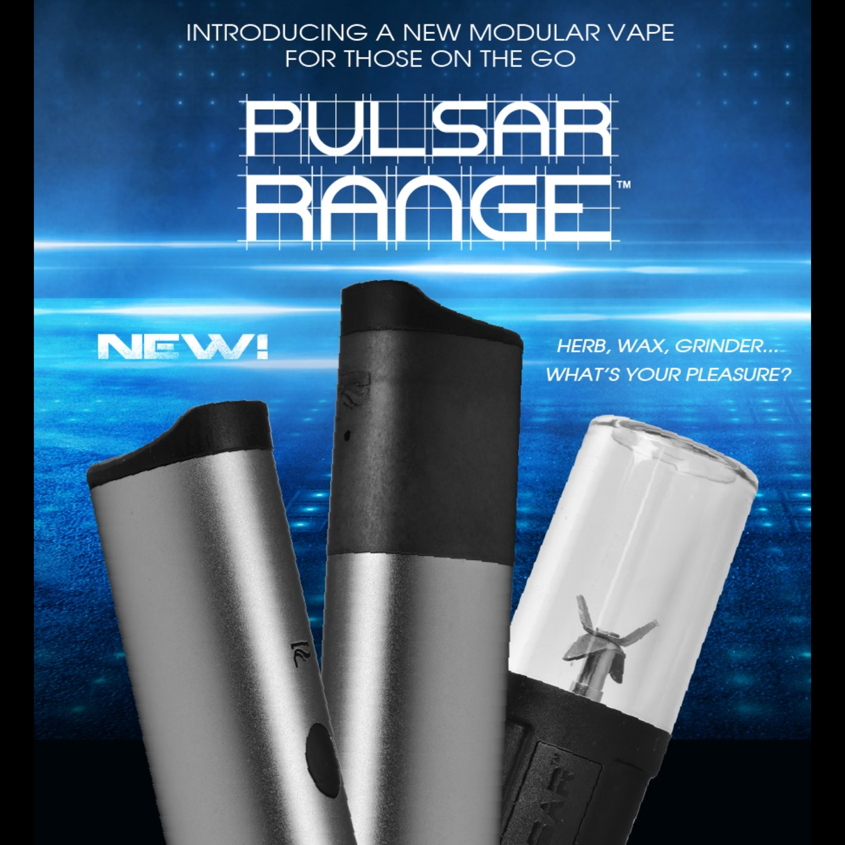 Pulsar Range 2-in-1 Vaporizer with Built-In Grinder