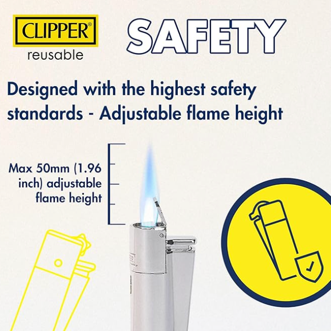 Clipper Jet Flame Reusable Lighters