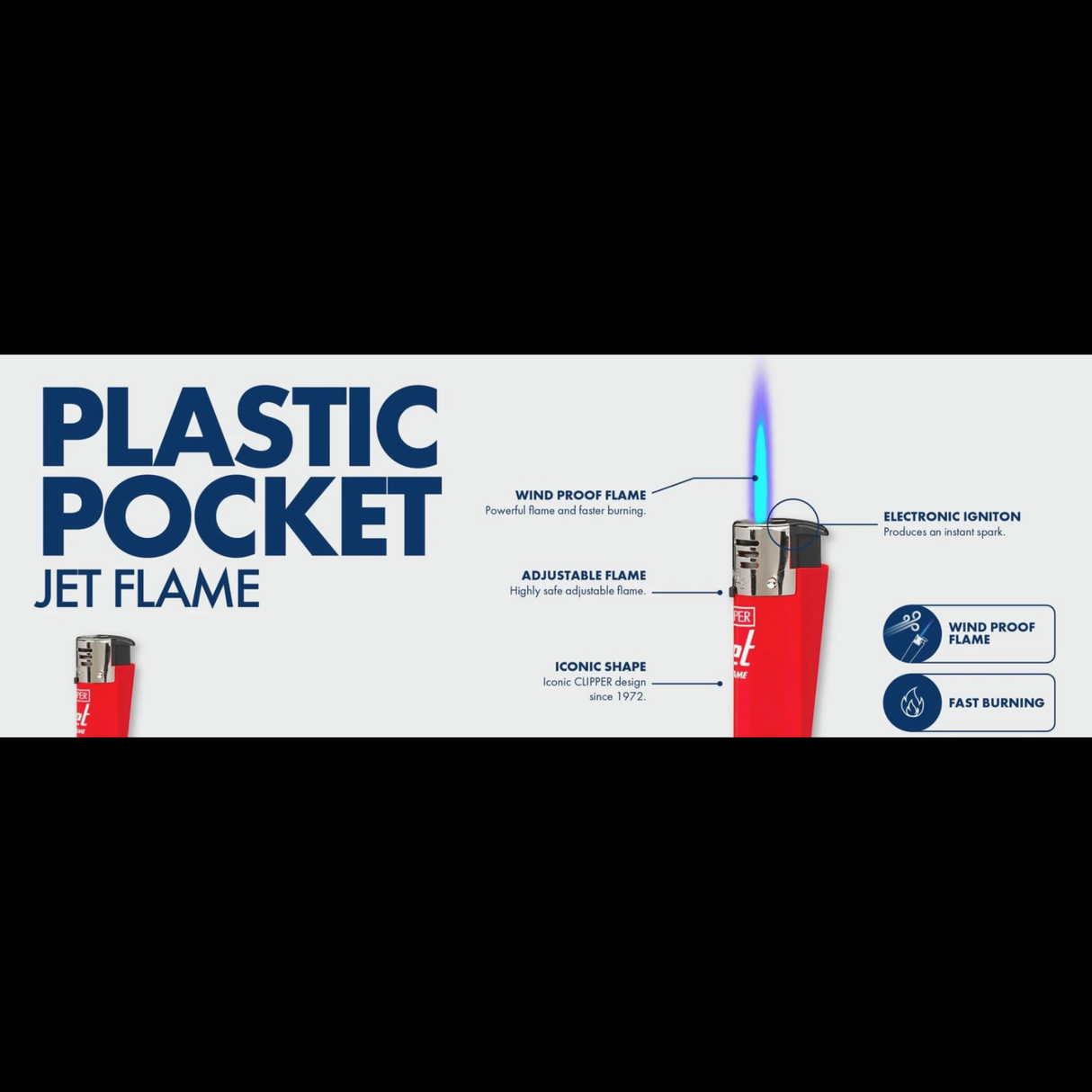 Clipper Jet Flame Reusable Lighters