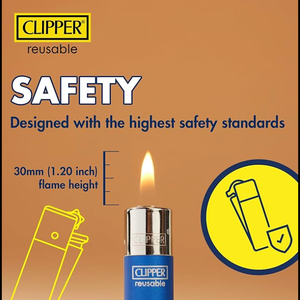 Clipper Classic Large Reusable Lighter 8 pcs