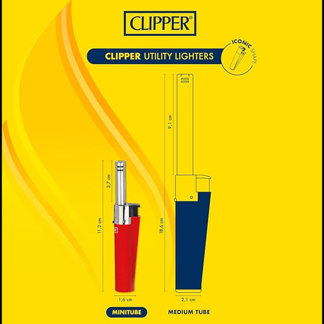 Clipper Mini Tube Reusable Torch Lighter 3 pcs