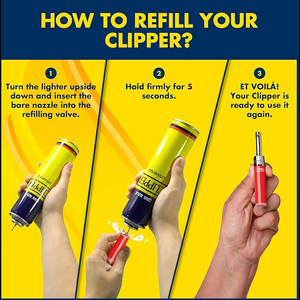Clipper Mini Tube Reusable Torch Lighter 3 pcs
