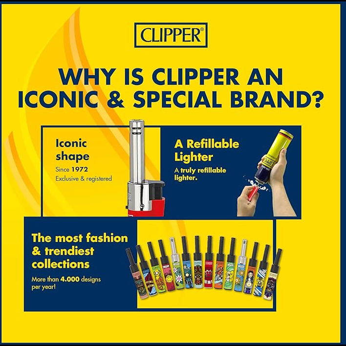 Clipper Mini Tube Reusable Torch Lighter 3 pcs