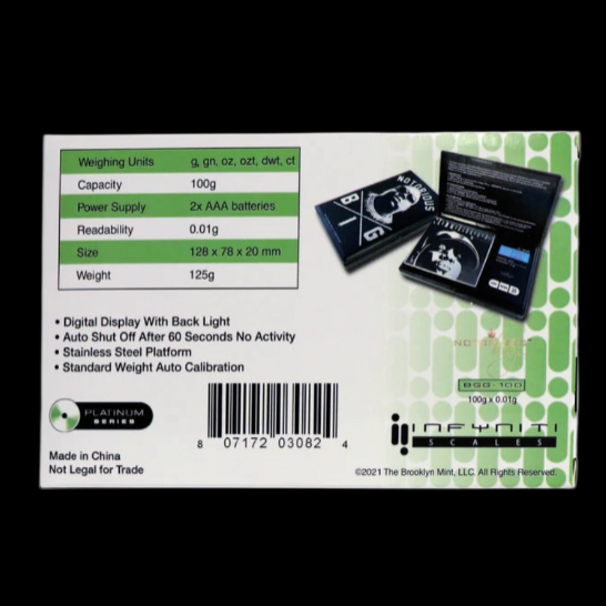 Infyniti Scales – Notorious B.I.G G-Force Pocket Scale