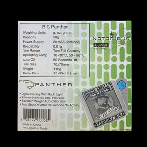 Infyniti Scales - Notorious B.I.G Panther Digtial Pocket Scale
