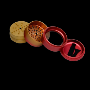 Neu 4 Piece Aluminum Grinder With Ashtray & Storage Top - 63 mm