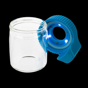 Cookies 4 in 1 Grinder / One-Hitter / Airtight Glass Jar with Magnifying Lid