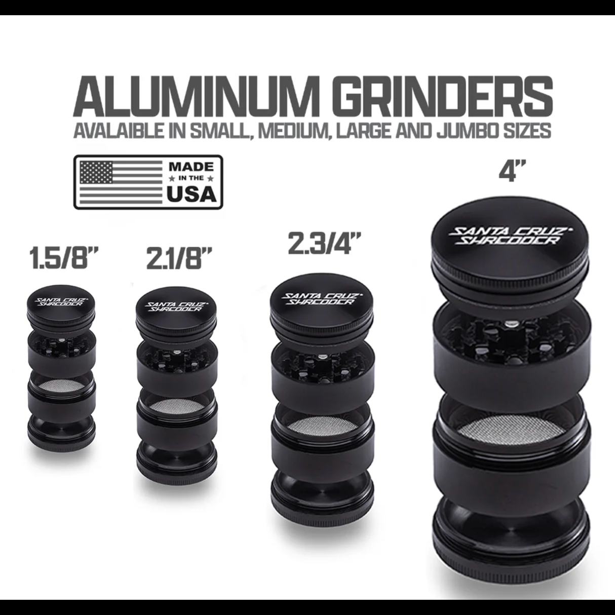 Santa Cruz Shredder 4" Jumbo 4 Piece Herb Grinder